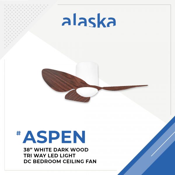 Aspen Curve 38 WHITE DARK WOOD