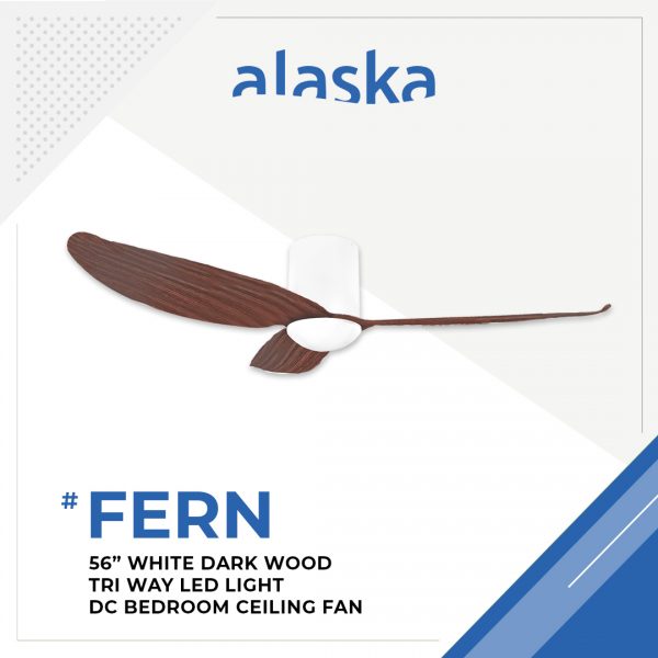 Fern Curve 56 WHITE DARK WOOD